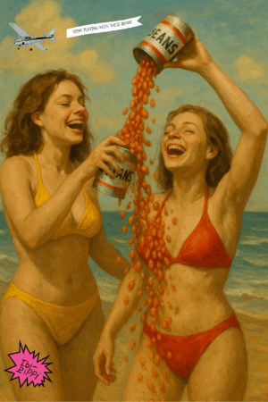 Teens Playing With Their Beans