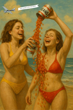 Teens Playing With Their Beans (Original)